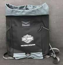 Harley Davidson Drawstring Cinch Bag Backpack York Plant Vehicle Operations picture