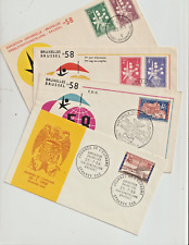 Belgium 1958 Brussels Exposition World's Fair FDC, Event Collection 4 Different picture