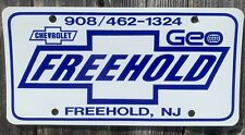 FREEHOLD CHEVROLET GEO DEALERSHIP LICENSE PLATE CHEVY NEW JERSEY picture