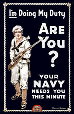 Navy Recruiting Poster Vintage WWI Poster 11
