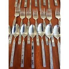 Reed & Barton Rebacraft RDS41 MCM Flatware Incomplete Set 54 piece picture