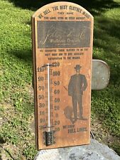 ANTIQUE THERMOMETER 1910-20 VINTAGE CLOTHING TAILOR KILLER GRAPHIC picture