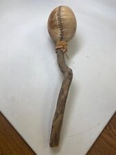 Vintage Native American Rattle Sewn Leather Rawhide PRELOVED SHIPS FREE picture