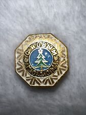 USSR SOVIET PIN/BADGE. HAPPY NEW YEAR, CHRISTMAS TREE STAR picture