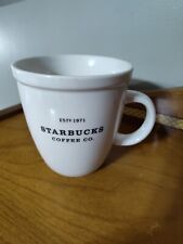 Starbucks Vintage Barista Mug 2001 Ceramic Large White 16oz Coffee Cup Est 1971 picture