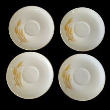 Lot of 4 Vintage Homer Laughlin Golden Wheat dinnerware Saucers  picture