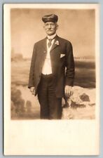RPPC Dapper Old Gentleman  Real Photo Postcard  c1915 picture