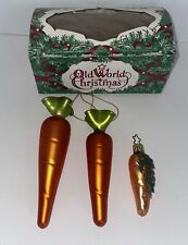 3 Carrots Merck Family’s Old World Christmas Germany Ornaments With Box Vintage picture