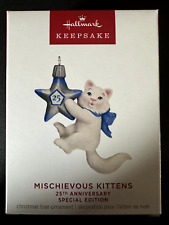 HALLMARK 2023 MISCHIEVOUS KITTENS 25TH ANNIVERSARY LIMITED EDITION ORNAMENT picture