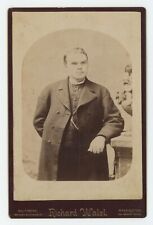 Antique 1885 ID'd Cabinet Card Priest Named Father Brennan Baltimore, MD picture