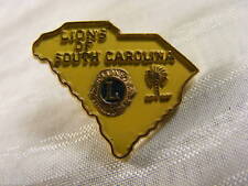 Vintage 1960's Lions Club South Carolina Pin Pinback picture