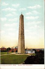 Charlestown Massachusetts MA Bunker Hill Monument Antique Postcard DB UNP Unused picture