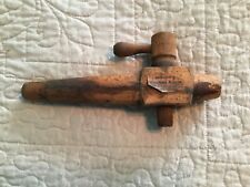 VINTAGE REDLICH’S WARRANTED FAUCET ALL WOOD TAP SPOUT MADE CHICAGO NICE PATINA picture