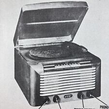 Vintage Original 1947 ECA Phono Radio Model 104 Wire Schematic Service Manual picture