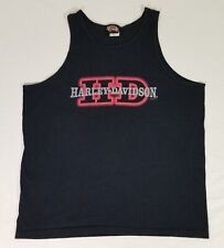 Harley Davidson HD Spell Out Logo 1998 Vintage Black Tank Top Men's Size XL picture