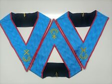 Masonic AASR Scottish Rite Officer Collar Set Of 9 Fine Quality Masons Collars. picture