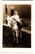 RPPC Real Photo Postcard - Cute little girl on a pony picture