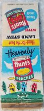 Vintage Matchbook Cover Hunts Tomato Sauce Peaches Heavenly g26 picture