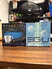 Stargate SG-1 & SGU Coaster Set x2 NIB retired QMx 4 Per Set 2009-10 Very Rare picture