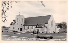 Cedar Falls Iowa~St John Lutheran Church~Real Photo Postcard c1950 picture
