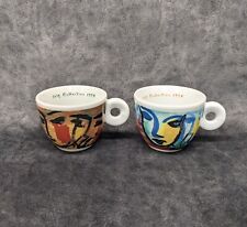 illy Collection 1994 Espresso Cups Artwork Mitterteich Bavaria Germany Set of 2 picture