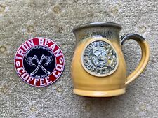 iron bean coffee company 2022 mug with patch deneen pottery like death wish rare picture