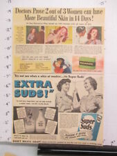 newspaper ad 1944 PALMOLIVE soap SUPER SUDS laundry detergent WWII Americ Weekly picture