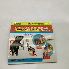 Eureka Circus Animals Presto Stick Self Adhesive Seals 6 designs 48 stickers NOS picture