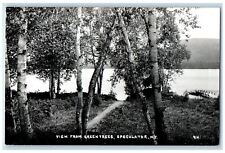 c1940's Green Trees Pier Lake Pleasant Speculator NY RPPC Photo Postcard picture