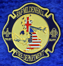 USAF RAF Mildenhall Fire Department United Kingdom Challenge Coin PT-2B picture