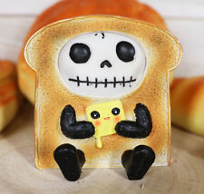 Ebros Furry Bones French Toast Bread Swiss Cheese Breakfast Skeleton Figurine picture