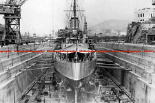 F003058 HMS Exeter 68. British York class heavy cruiser. in dry dock at Rio de J picture