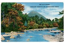 Postcard ME Doubletop Mountain and Sourdnahunk Stream Maine  picture