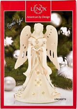 Lenox 2023 Florentine & Pearl Angel Lit Figurine Ivory 24k Gold Trim 11