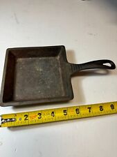 Vintage Unmarked Heavy Cast Iron Square Skillet Rusty Great Ashtray too picture