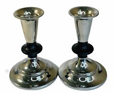 Kromex Pair of Vintage Taper Candlestick Holders picture