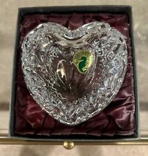 New WATERFORD Crystal Heart Shaped Lidded Trinket Box picture