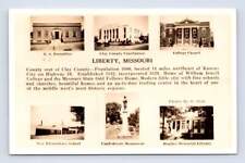 Confederate Monument Multiview LIBERTY Missouri RPPC Vintage Photo Postcard 1940 picture