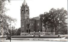 Vintage RPPC Minnesota Postcard Blue Earth MN Court House Street View picture