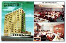 c1950's Hotel Kirkwood Des Moines Iowa IA, Parkway Inns Corp Multiview Postcard picture