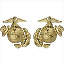 GENUINE U.S. MARINE CORPS DRESS COLLAR DEVICE: ENLISTED picture