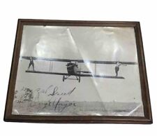 Antique Framed Photo Wing Walkers Ivar / Ivan Unger? 1900s Biplane Barnstormers picture