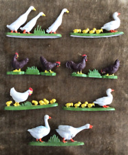 Nice 7 Piece Lot Vintage 1982 Britains Ltd Farm Chickens Geese Ducks Assortment picture