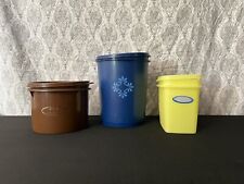 Vintage (3) Tupperware Canisters Containers With Lids picture