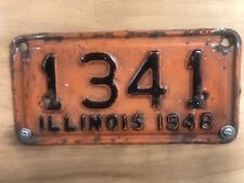 1948 Illinois motorcycle license plate panhead  picture