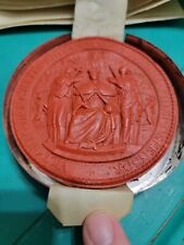 1835/1851 Queen Victoria Wax Seal Stamp Letters w/ Vellum Royal Document Royalty picture