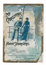 1880's Scribner's Magazine AD 20 Questions Steamships Ocean Passenger Travel picture