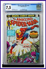 Amazing Spider-Man #153 CGC Graded 7.5 Marvel 1976 White Pages Comic Book. picture