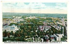Washington D.C. Aerial View From Monument Panoramic View Postcard Posted 1921 picture