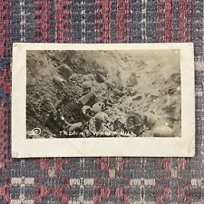 Antique WWI Dead Mans Hill Verdun France Battlefield Photo Postcard 1918 RPPC picture